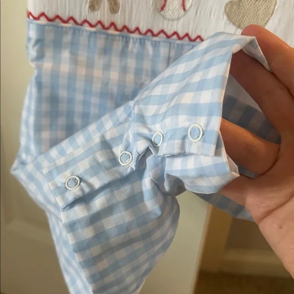 Stitchy fish 18 M foul ball gingham JonJon - Picture 3 of 4